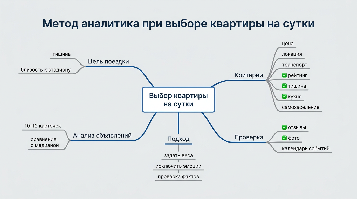 Выбор квартиры на сутки