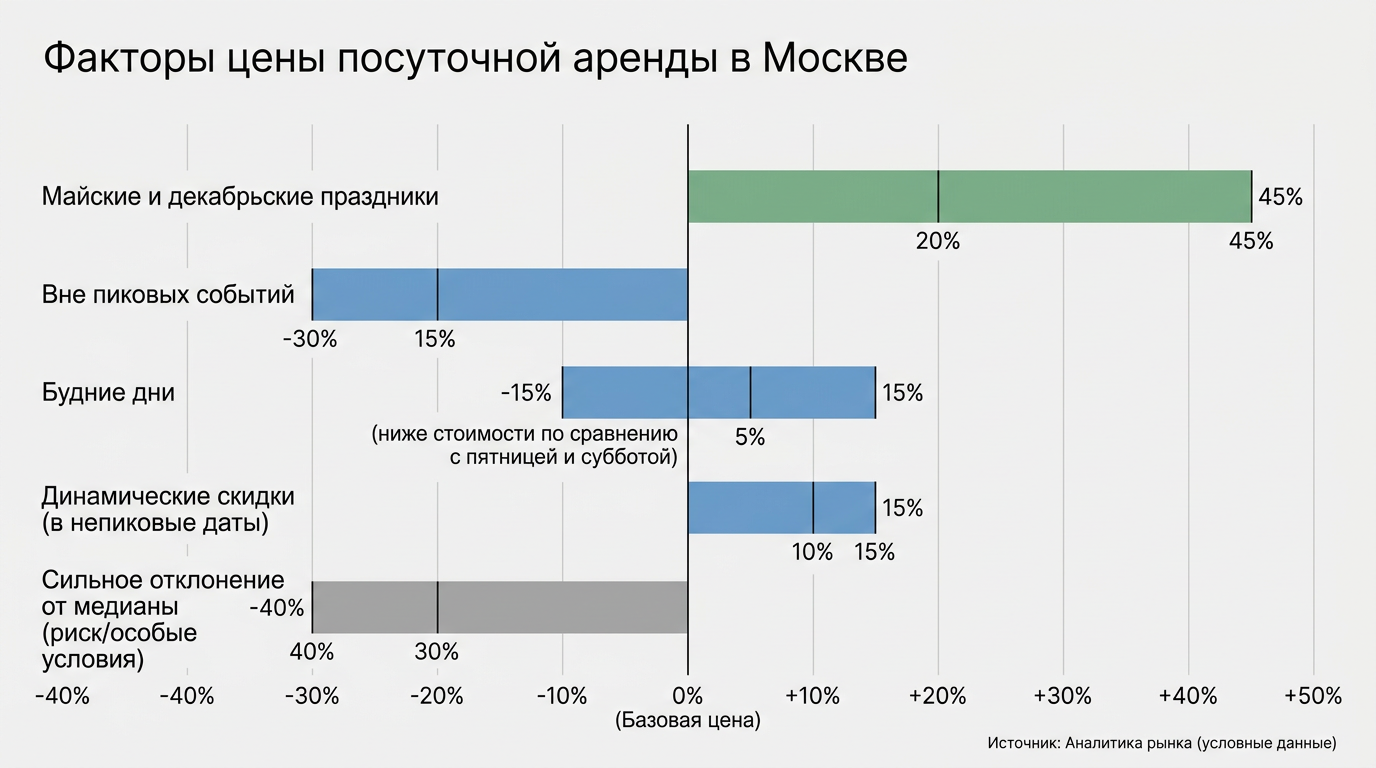 Факторы цены посуточной аренды